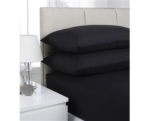 2000TC Cotton Rich Standard Pillowcases Pair - Black