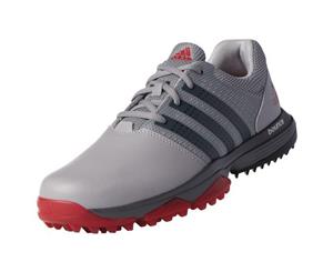 Adidas Mens 360 Traxion Spikeless Golf Shoes - Onix / Core Black / Scarlet