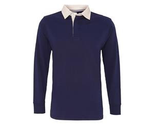 Asquith & Fox Mens Classic Fit Long Sleeve Vintage Rugby Shirt (Navy) - RW3914