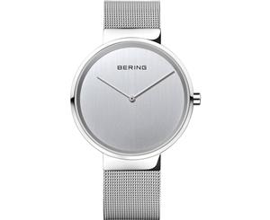 Bering Unisex Classic Collection Silver Case Silver Dial Silver Milanese Strap