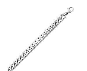 Bevilles Stainless Steel Curb 56cm Necklace