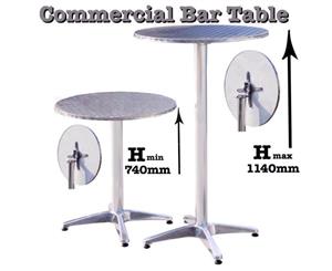 Commercial Aluminium High Bar Table Outdoor Cafe Pub Bar