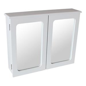 Estilo 2 Door 570mm Wide Bathroom Mirror Cabinet White