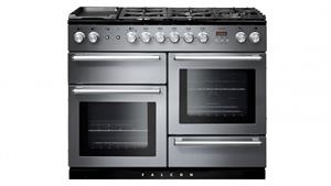 Falcon Nexus 1100mm Chrome Fitting Dual Fuel Freestanding Cooker - Stainless Steel