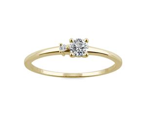 Forever One 3.5mm Round Moissanite Stackable Ring