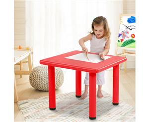 Kids table Childrens desk furniture Plastic Outdoor Indoor Study Picnic Keezi Red