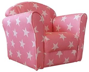 Mini Armchair Pink with White Stars