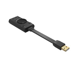 Orico USB-A Sound Card Adapter Audio 3.5mm Jack/Cable Mic for PC/MAC/Headphones