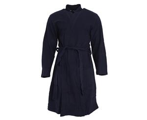 Pierre Roche Mens Waffle Dressing Gown (Navy) - N1190