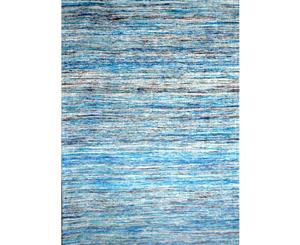 Saree Silk Rug - Choco1026 - Aqua Blue