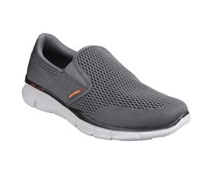 Skechers Mens Equalizer Double Play Slip On Memory Foam Shoes (Grey/Orange) - FS3514