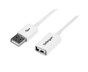 StarTech 1m USB Male to Female Cable - White USB Extension