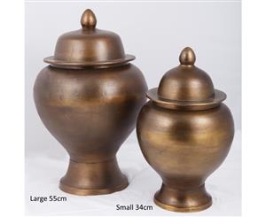 ZANZIBAR Small 34cm Ginger Pot - Bronze