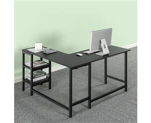 Zinus Urban L shaped Desk with Shelves Medium