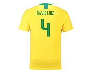 2018-2019 Brazil Home Nike Football Shirt (David Luiz 4)
