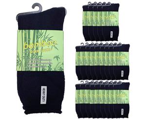 24 Pairs Premium Bamboo Men's Socks - Navy Blue