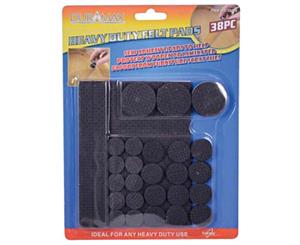 38 Piece Self Adhesive Rubber Pads BLACK Assorted Sizes