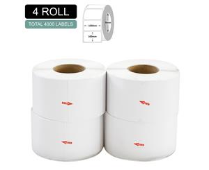 4 Rolls Thermal Label - Core 76mm x 1000pcs