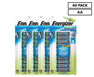 4 x Energizer Eco Advanced AA Alkaline Batteries 10-Pack