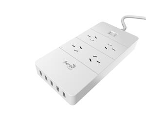 Aerocool ASA PowerStrip 4 AC Outlet and 5 USB Charging Port