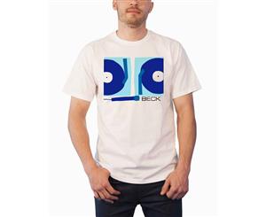 Beck T Shirt Decks Band Logo Official Mens - White