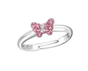 Children's Sterling Silver Pink Butterfly Ring