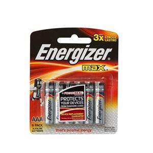 Energizer Max AAA Alkaline Batteries - 6 Pack