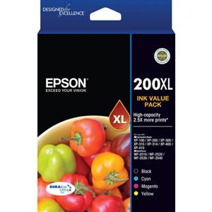 Epson - 200XL - High Capacity DURABrite Ultra - Ink Cartridge Value Pack