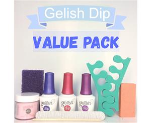 Gelish Dip SNS 1 Dipping Powder Choice of Color Gelous Base Top Buffer Nail Kit