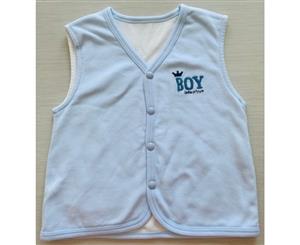Idilbaby - Boy- Baby - Little Prince - Blue - Reversible Sleeveless Vest