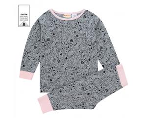MeMaster - Junior Girls Cat AOP Pyjama Set - Grey