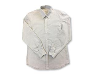 Men's Luciano Barbera Shirt In White/Brown/Blue Check
