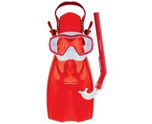 Mirage Shrimp Flipper Snorkel Mask Set Kids - Red