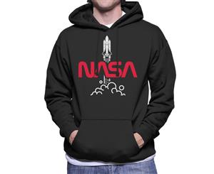 NASA Shuttle Launch Logo Men's Hooded Sweatshirt - Black