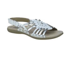 Planet Shoes Womens Comfort Casual Sandal Zenga3 in Silver Multi Leather Upper