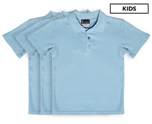 S. Cool Kids' School Polo 3-Pack - Sky Blue