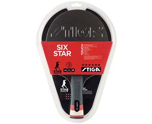 Stiga Touch 6 Star Table Tennis Bat Ping Pong Game Racket Blk/Rd w/WRB ACS Cryst