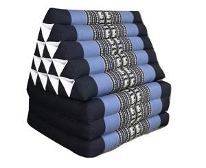 Thai Triangular Fold Out Mattress Day Bed THREE FOLDS Blue Ele