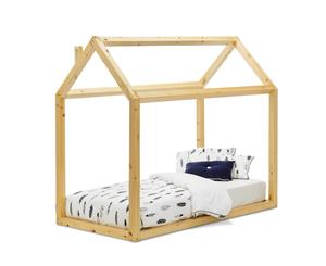Timber Nordic Scandinavian Single House Shaped Bed Frame for Kids