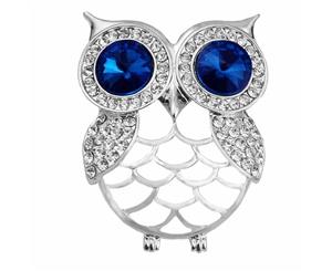 Women's Cute Owl Crystal Brooches Pin
