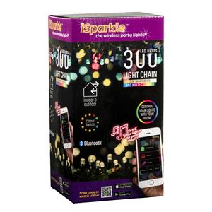iSparkle Warm White And Multicolour Bluetooth Fairy Light - 300 Pack