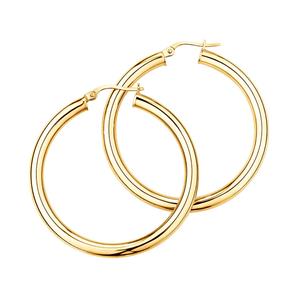 35mm Hoop Earrings in 10ct Yellow Gold