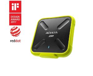 Adata SD700 256GB Ruggedized Water/Dust/shock Proof 3D NAND External Solid State Drive Yellow ASD700-256GU3-CYL