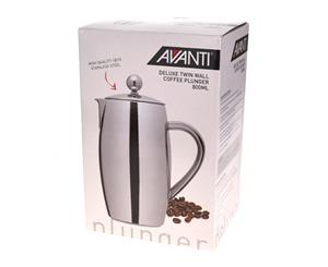 Avanti Deluxe Twin Wall 6 Cup Coffee Plunger 800Ml