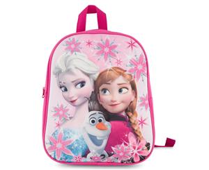 Disney Frozen Sisters & Olaf 3D Puffy Backpack - Fuchsia Pink