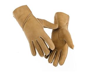 Eastern Counties Leather Womens/Ladies Long Cuff Sheepskin Gloves (Tan) - EL225