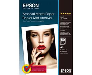 Epson Archival Matte Paper Din A3 189G/M 50 Sheets