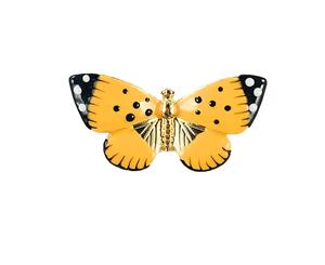 Fable Womens/Ladies Enamelled Butterfly Brooch With Gift Box (Yellow/Beige Gift Box) - JW939