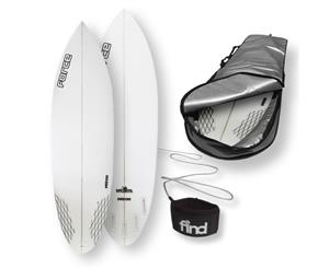 Force Blitz Polytec 5ཆ" Surfboard + Cover + Leash Package