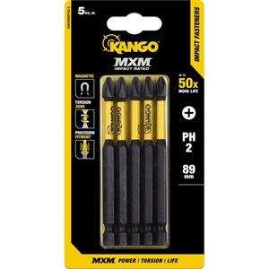 Kango 89mm PH2 Impact MXM Fasteners - 5 Pack